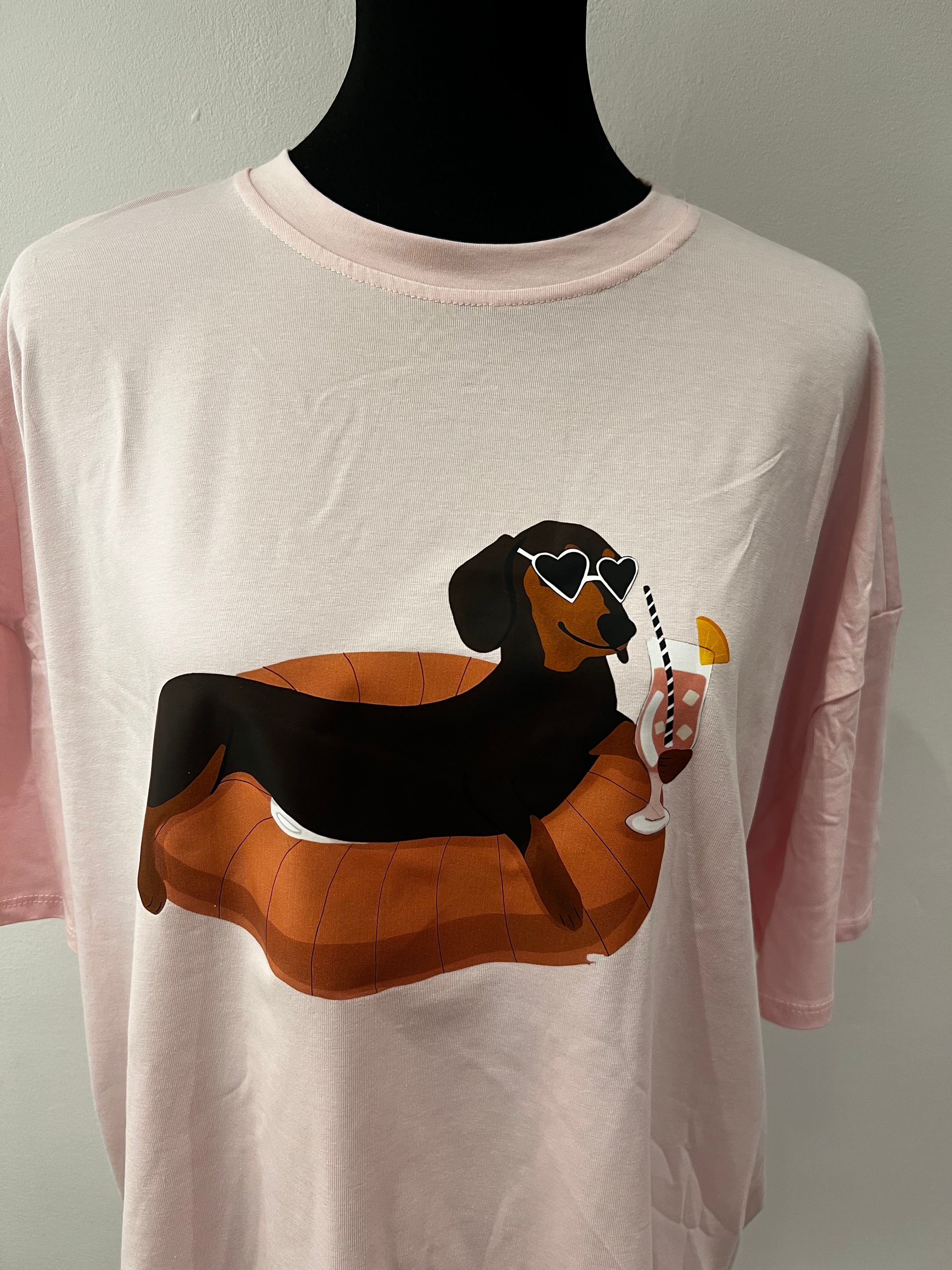 T-Shirt Dackel mit Cocktail