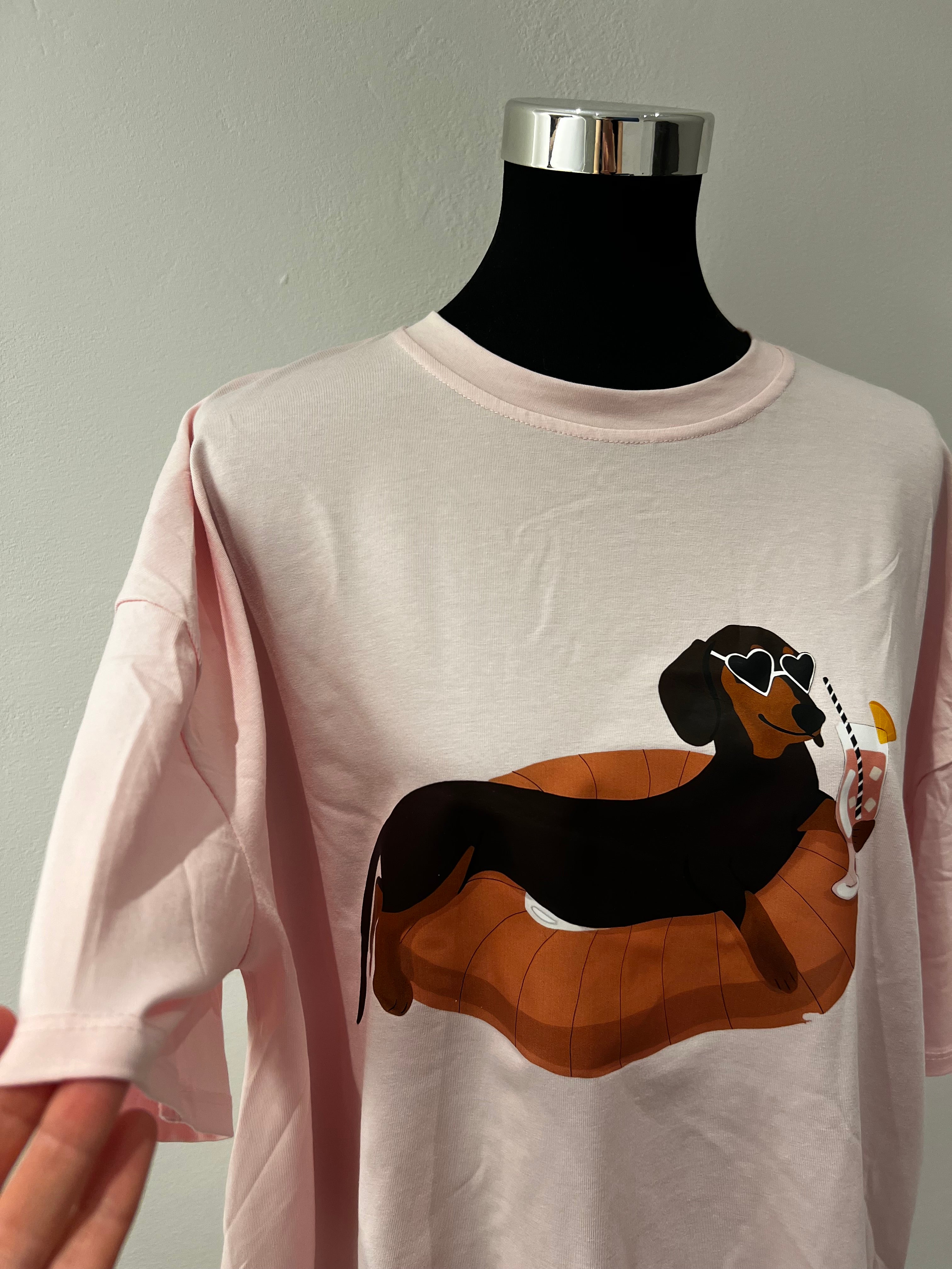 T-Shirt Dackel mit Cocktail