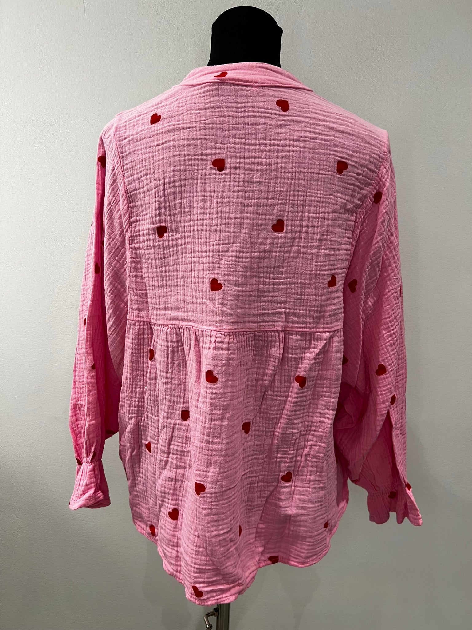 Musselin-Bluse Herzchen