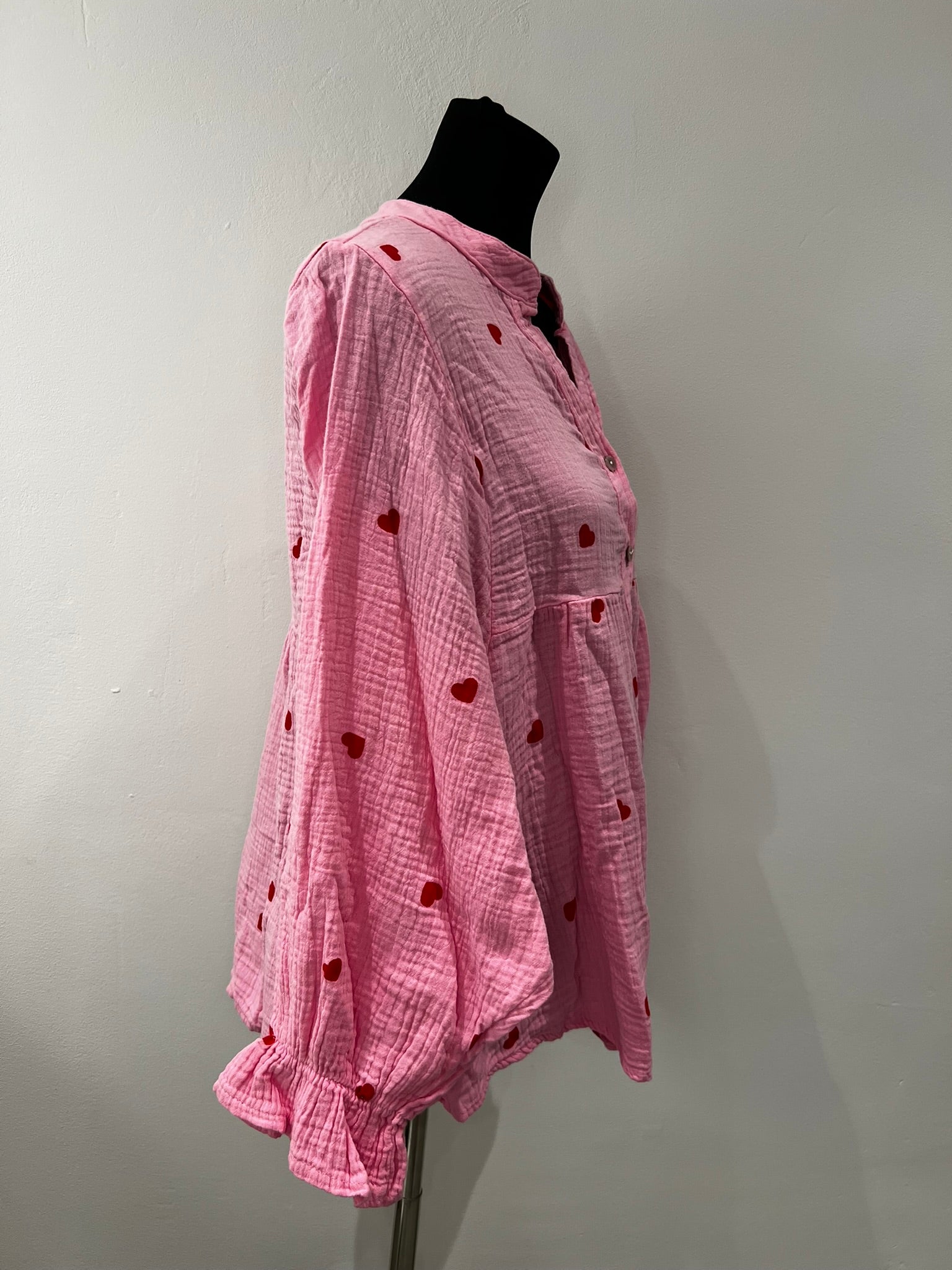 Musselin-Bluse Herzchen